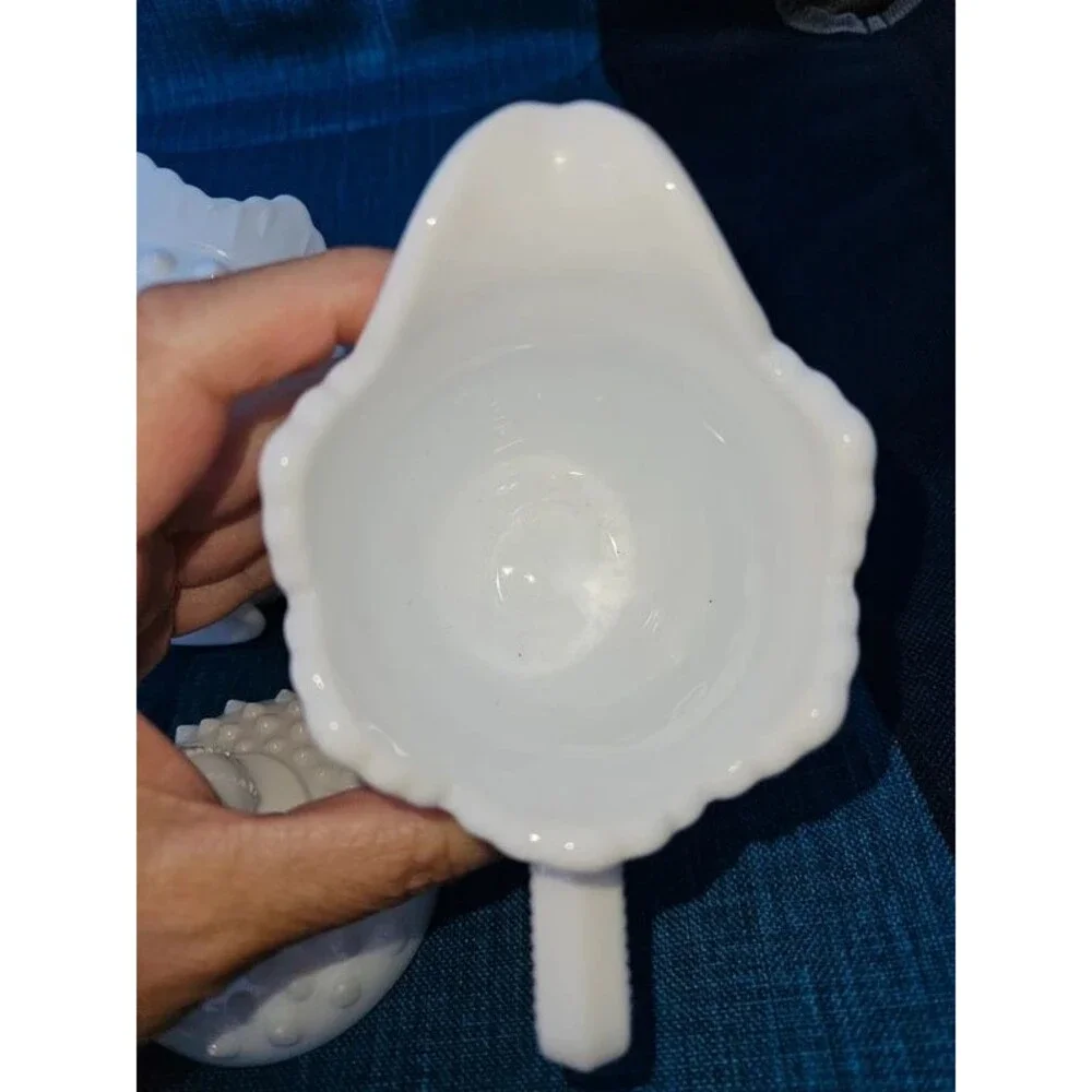 Milkglass Fenton Hobnail Sugar and Creamer set